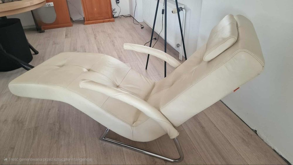 Szezlong skórzany ze skóry naturalnej