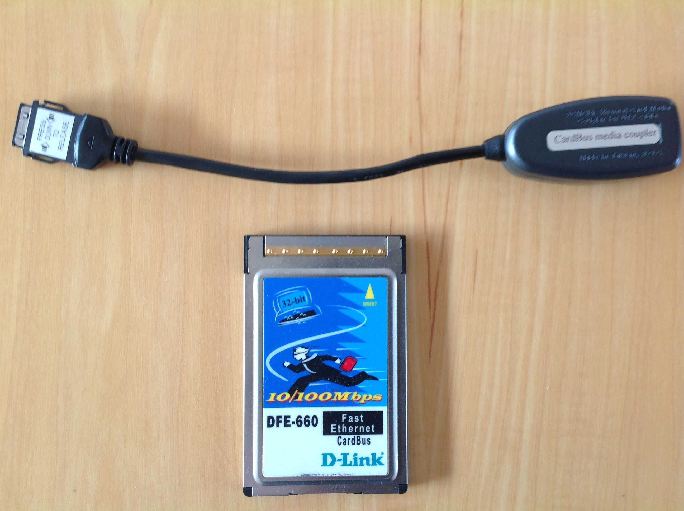 D-Link DFE-660 PCMCIA 10/100Mbps com cabo Cardbus (Portes incluídos)