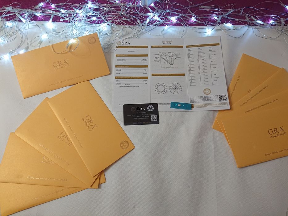 Z certyfikatem Moissanit 1 carat