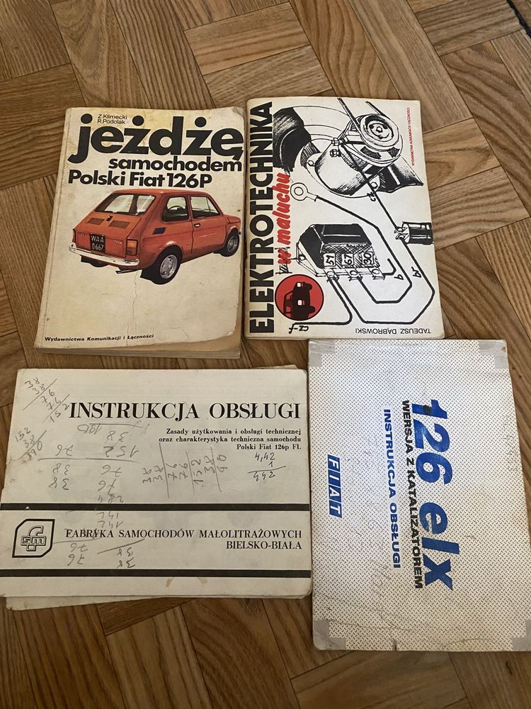 Książki instrukcje elektrotechnika jeżdże maluchem fiat 126