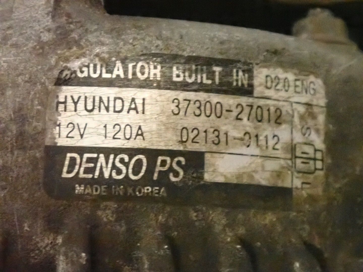 HYUNDAI SANTA FE TUCSON KIA SPORTAGE 2.0 CRDI ALTERNATOR