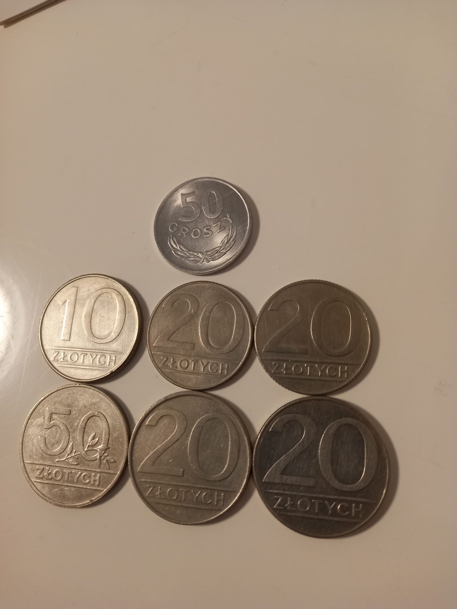 Monety  50 gr,10 zł, 20 zł 50 zł