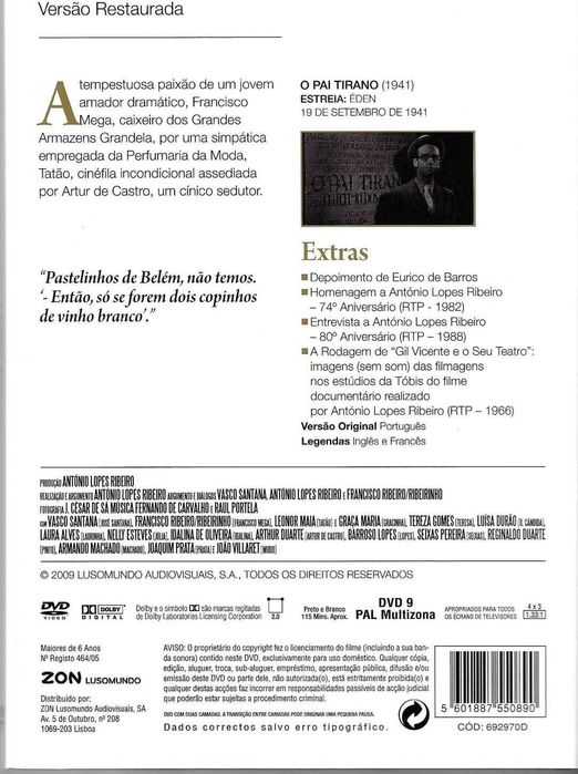 O Pai Tirano (edição Clássicos Portugueses) (1941)