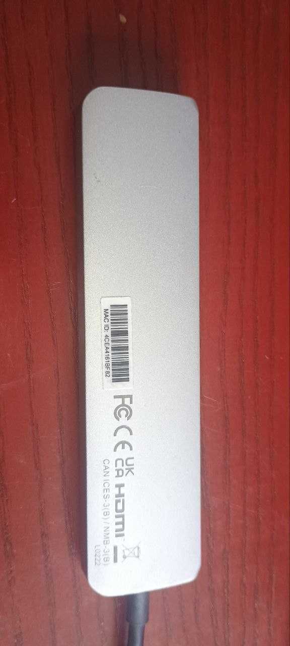 Хаб USB Satechi 7-in-1 USB-C Slim Multiport Adapter 4K with Ethernet