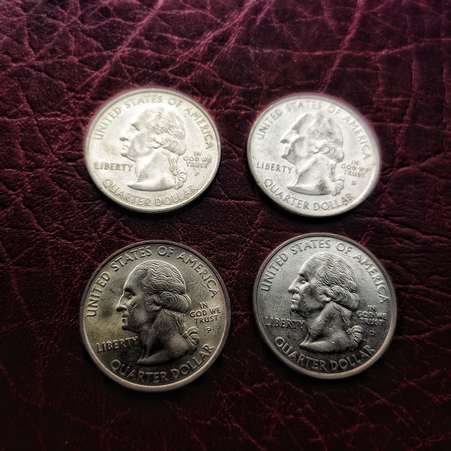 4 monety Quarter dollar z 2000 roku - każda inna - USA