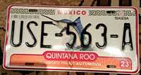 Orginalna tablica rejestracyjna Meksykańska " Ouintana Roo "