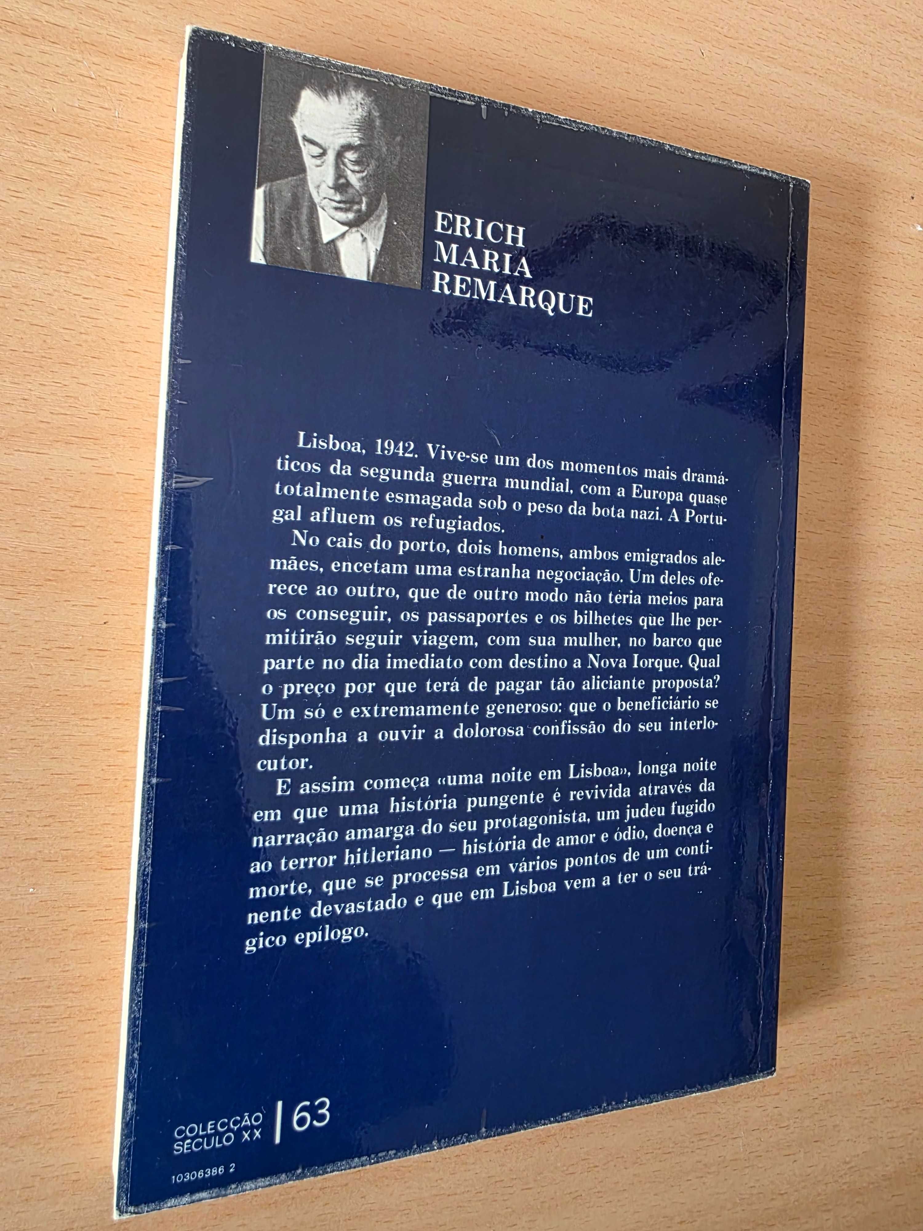 Livro "Uma Noite em Lisboa" de Erich Maria Remarque