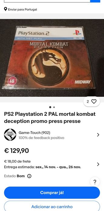 Ps2 Mortal Kombat Deception-Promo (Raro).