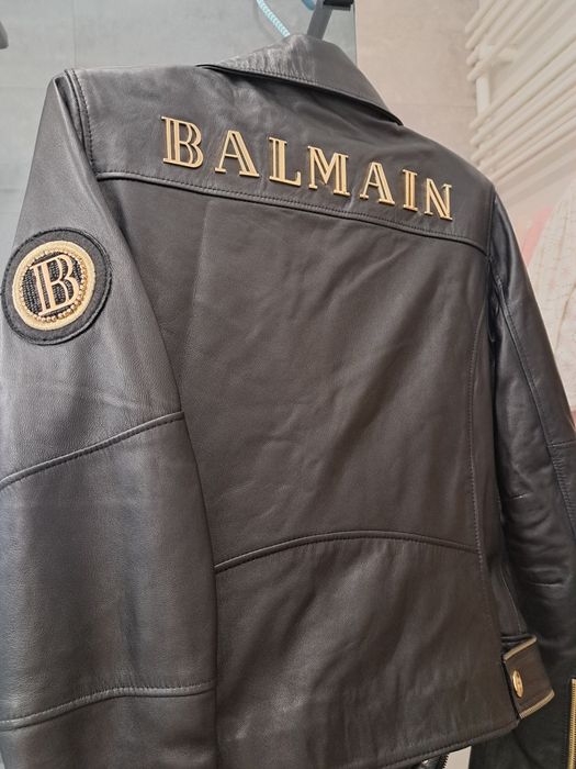 Kurtka skórzana Balmain,rozmiar L, 48