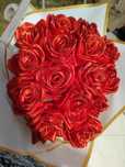 Bouquet rosas cetim para dia dos namorados