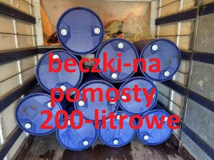 Beczki plastikowe po spozywce na wode-szambo-deszczowke 220l-250l.