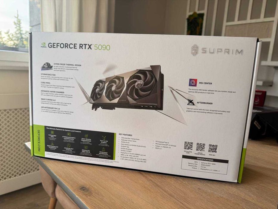 MSI GeForce RTX 5090 SUPRIM soc 32GB GDDR7