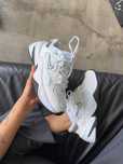 Чоловічі кросівки Nike M2K Tekno білий з чорним NK053 ТОП