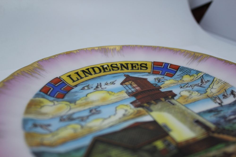 Lindesnes Norwegia. Souvenir - talerzyk do zawieszenia na ścianę