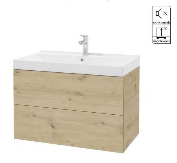 Szafka łazienkowa pod umywalkę defra faro 80 cm dąb artisan