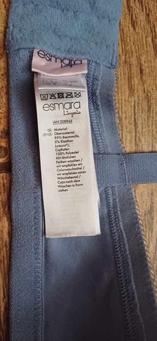 Bawełniany niebieski biustonosz Esmara w r. 85 B