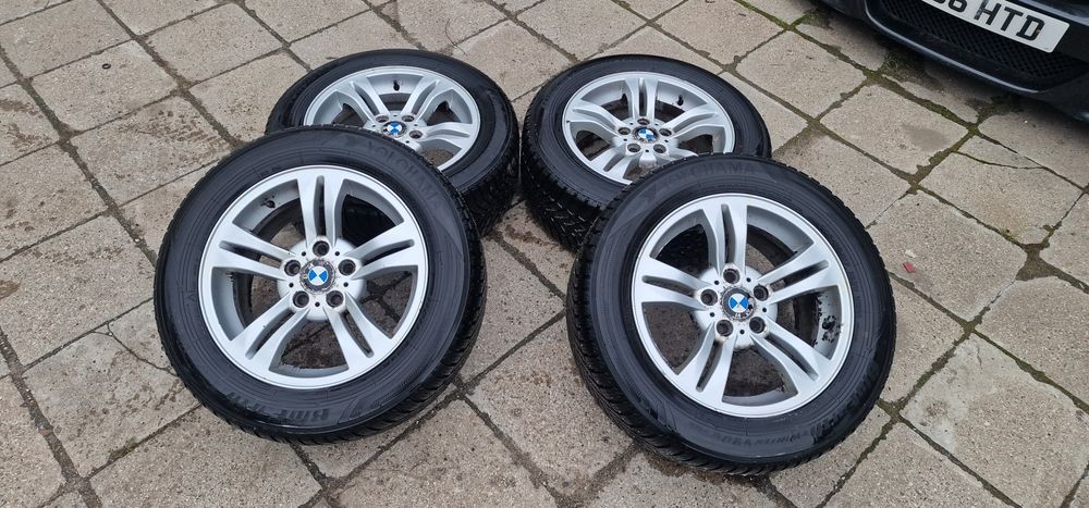 Felgi z oponami zimowymi  17 bmw x3 5x120. Opony w bdb stanie 6-7mm yo
