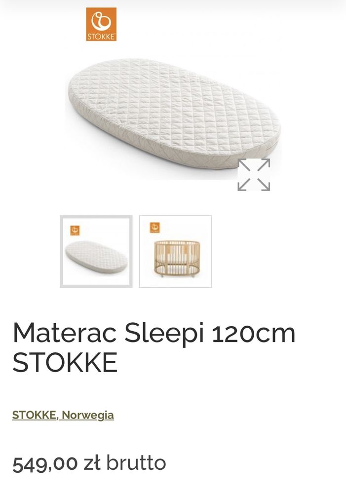 Materac Sleepi 120cm STOKKE