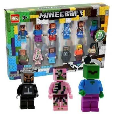 Figurki Minecraft Zestaw 12 Figurek + Akcesoria