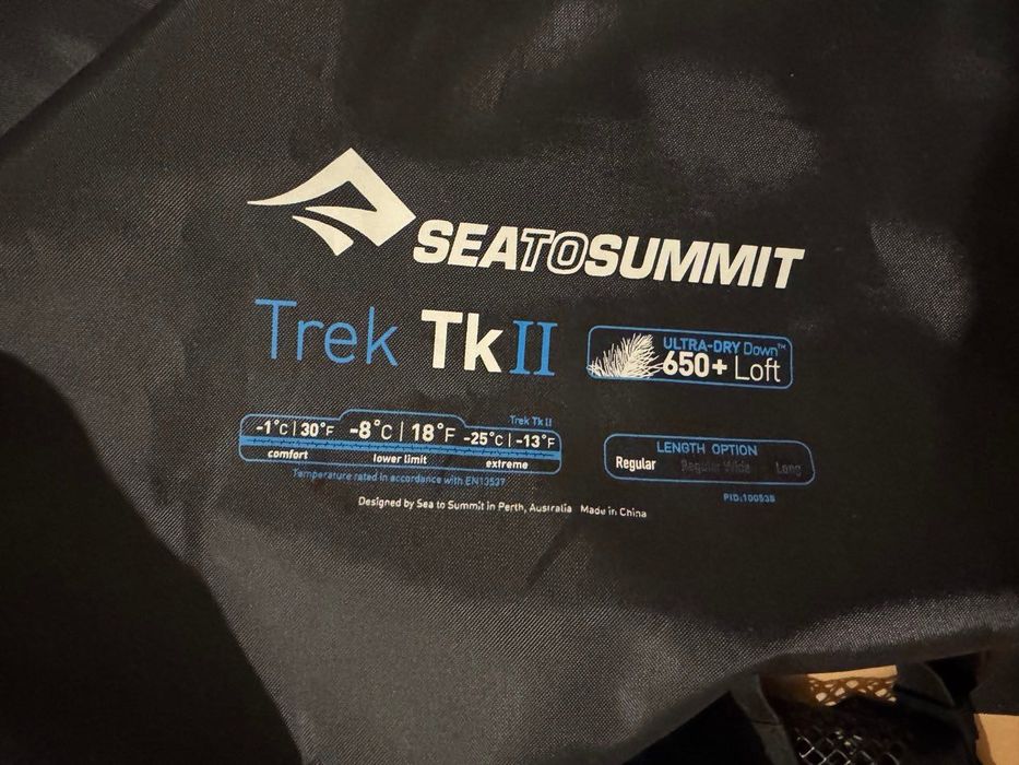 Спальний мішок, Trek TkII (-1/-8°C), Sea to Summit Спальник пуховий
