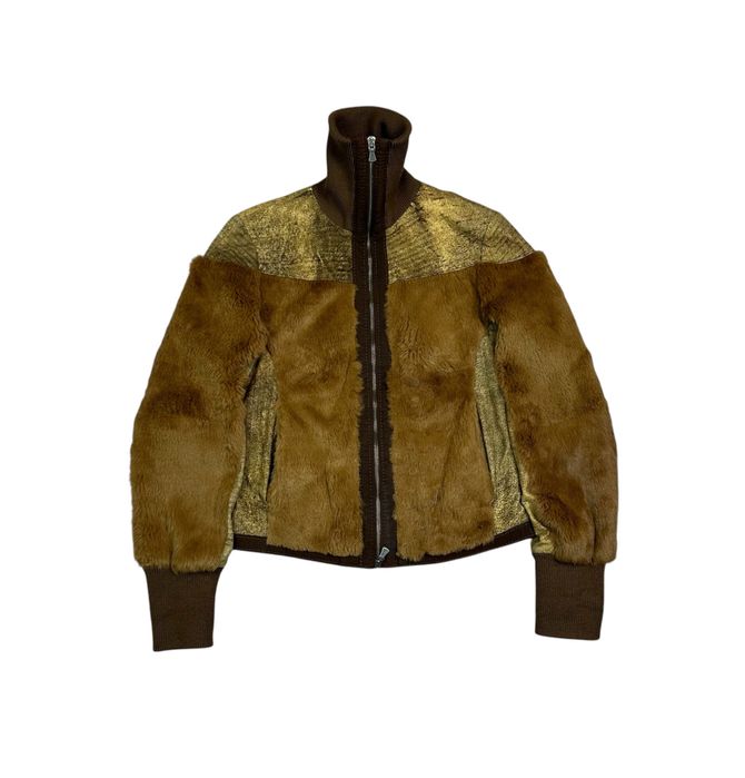 Women's Versace Jeans Couture Rabbit Fur Jacket Size S