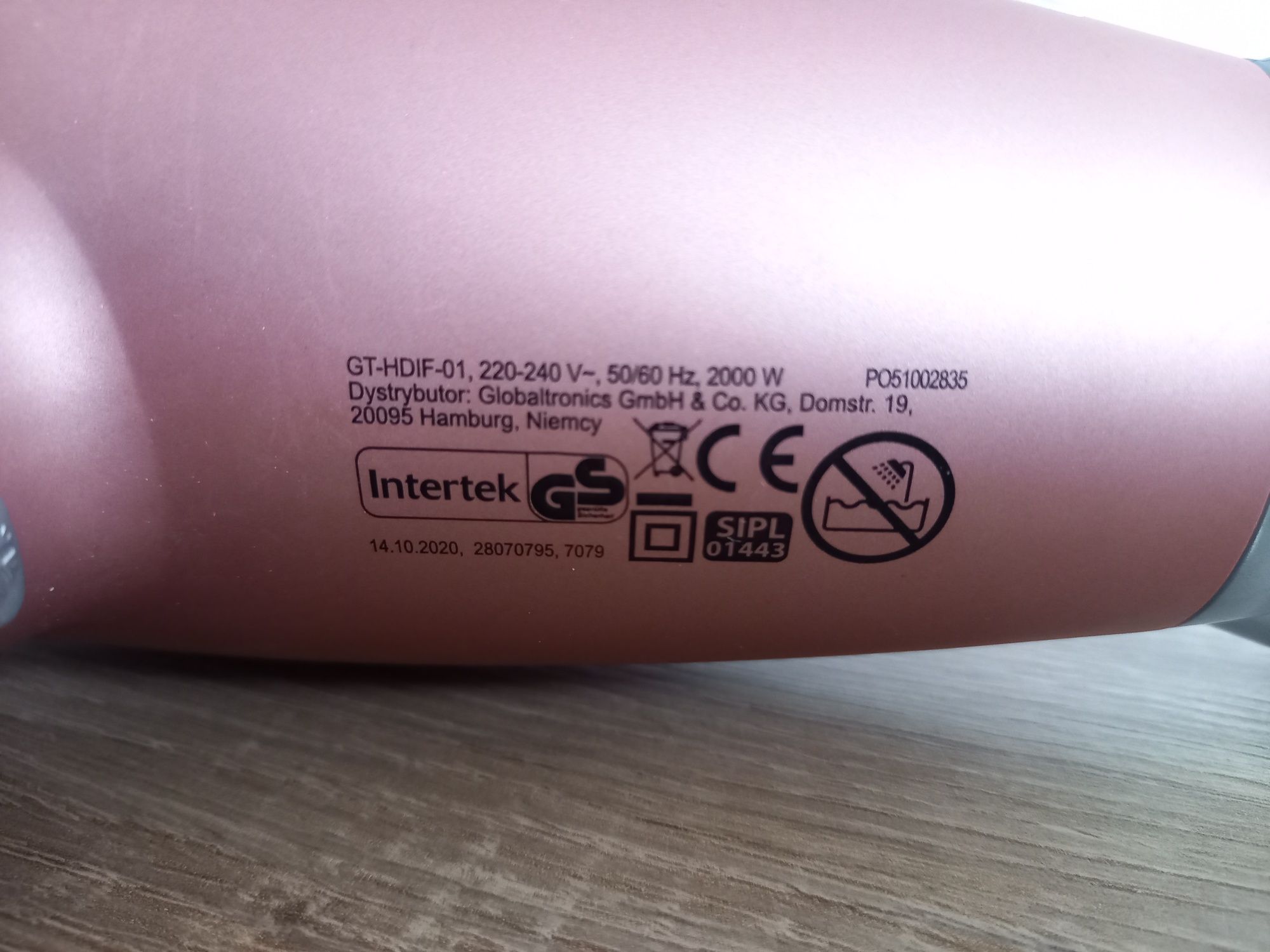 Suszarka do włosów Intertek 2000W