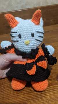 Вязаная мягкая игрушка Амигуруми Hello Kitty Halloween