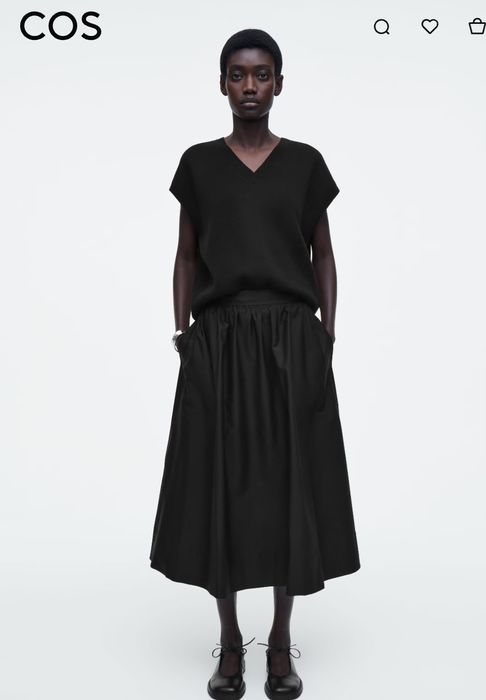 Спідниця міді з еластичною талією COS