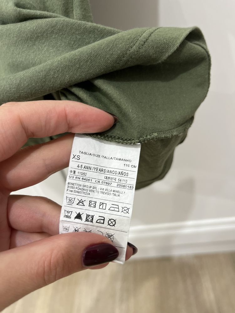 Bluzka benetton khaki 104 zielona