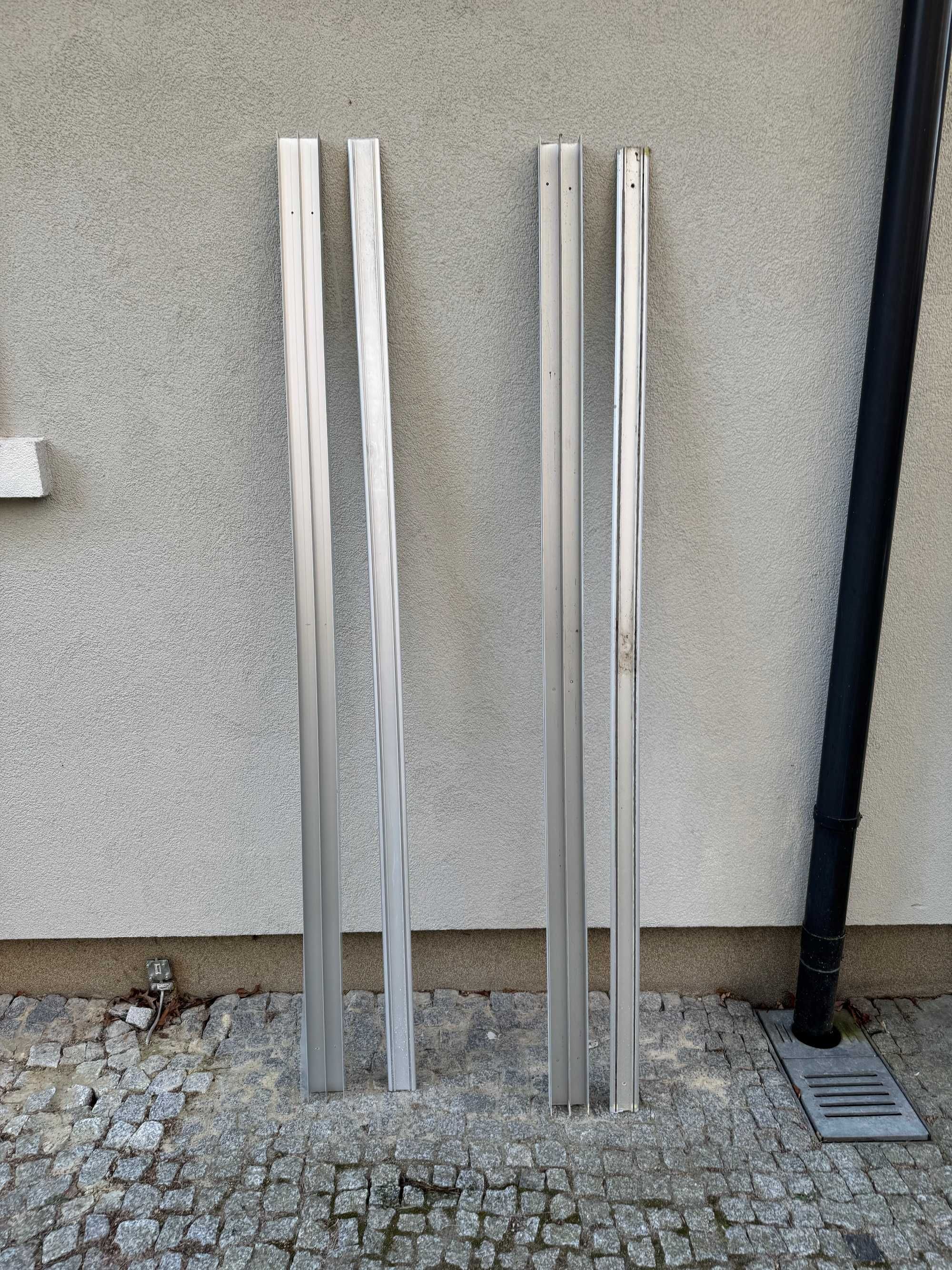 szklane drzwi przesuwne  1m x 2m z torami dolnymi i górnymi.