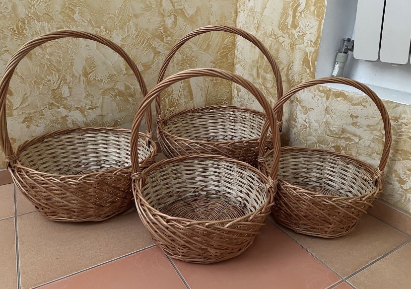 Кошик з лози плетений  корзина 25,30,35,40,45,50,60 см