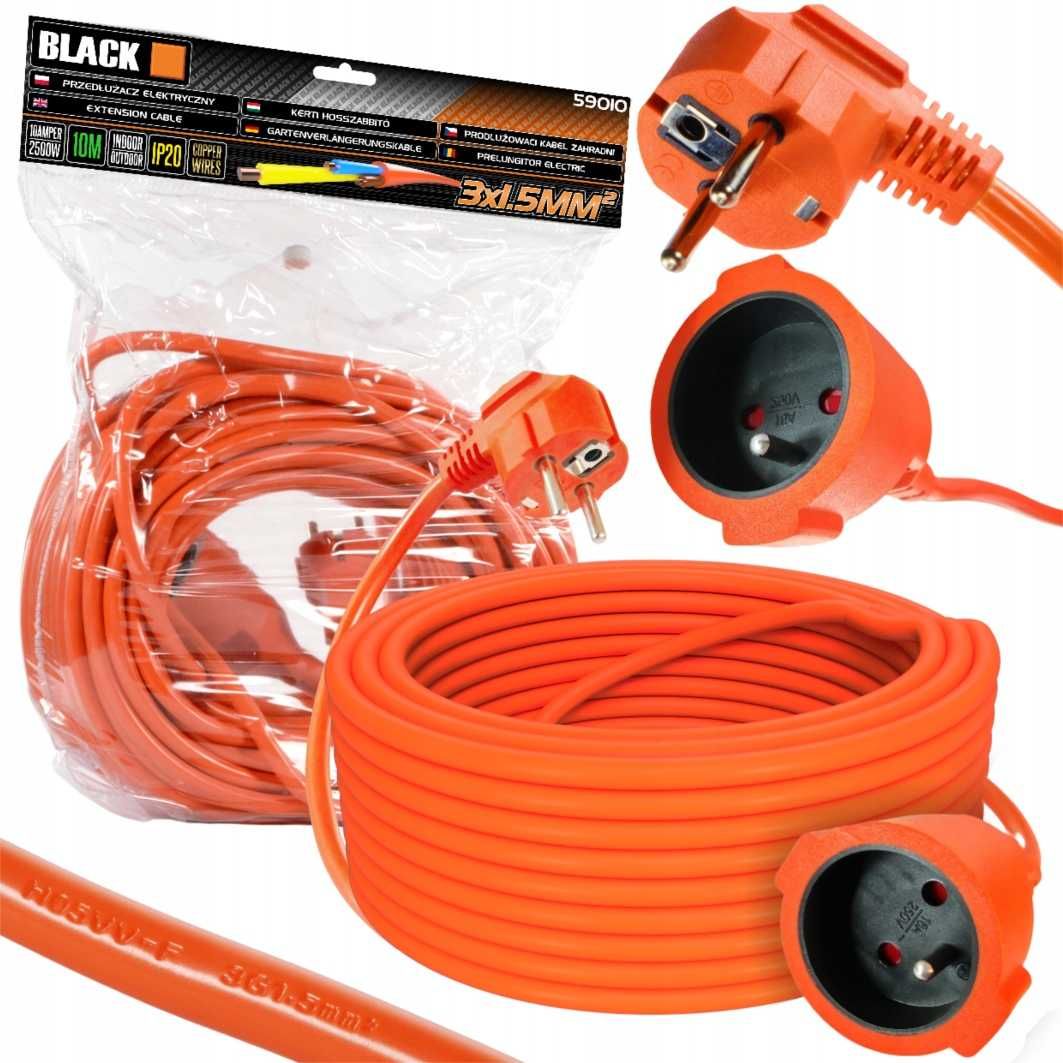 Na Lewara Przedłużacz elektryczny 10m Black /59010/