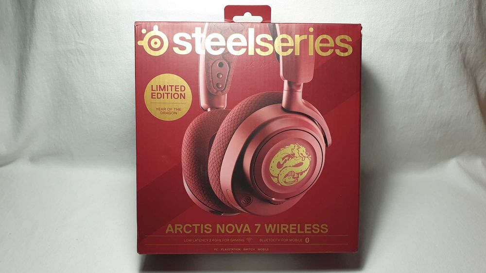 Słuchawki bez. SteelSeries Arctis Nova 7 Dragon Edition jak NOWE