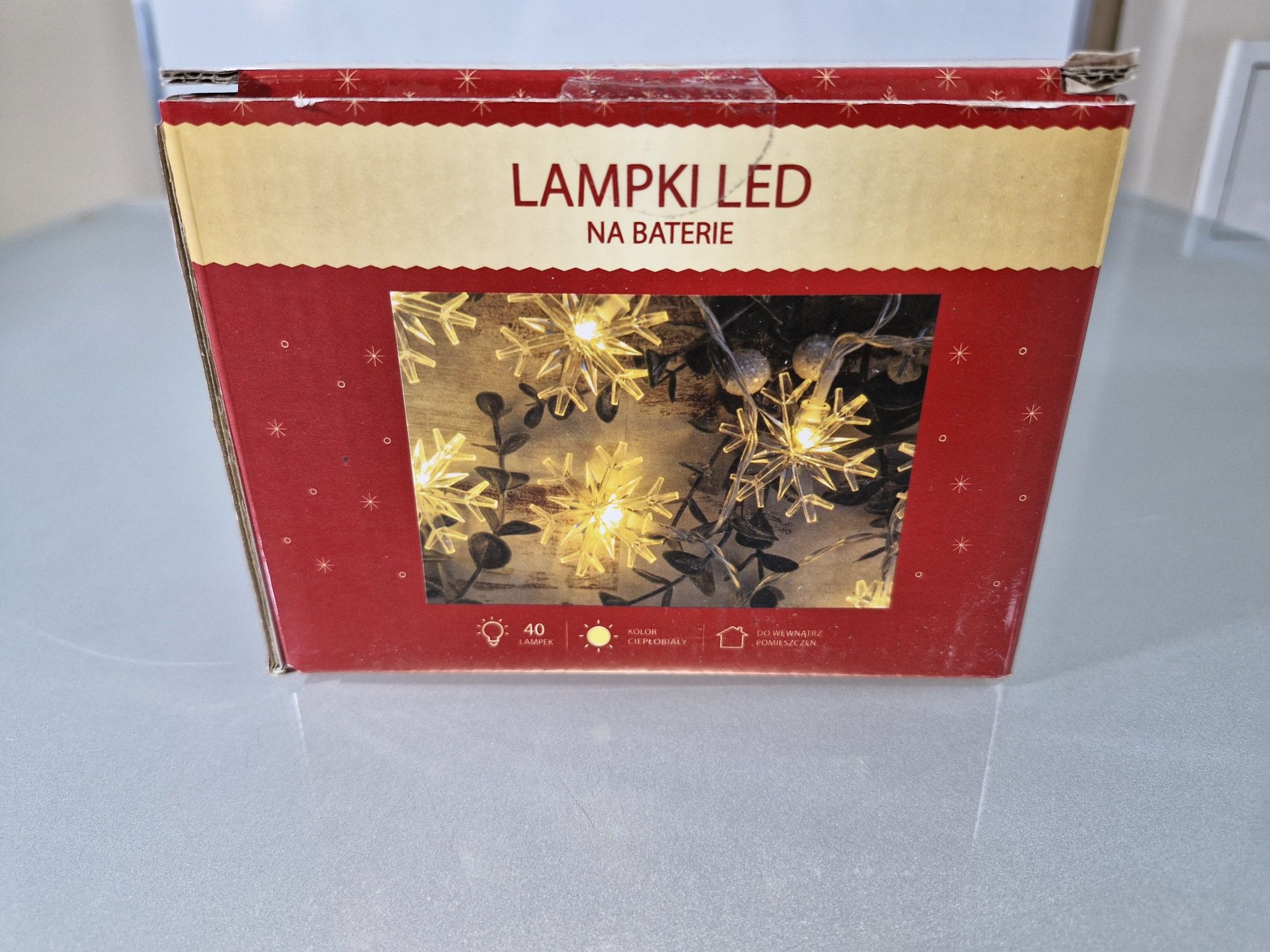 Lampki Gwiazdki Led 40 Lampek 4 Metry Ciepło Biały