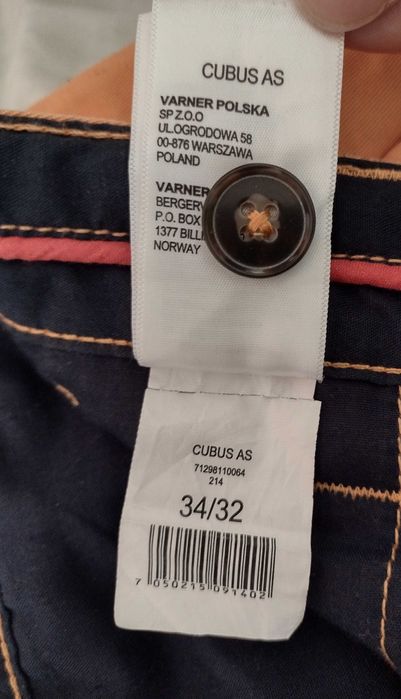 jasno pomarańczowe spodnie Cubus typu chinos - rozmiar W34 L32