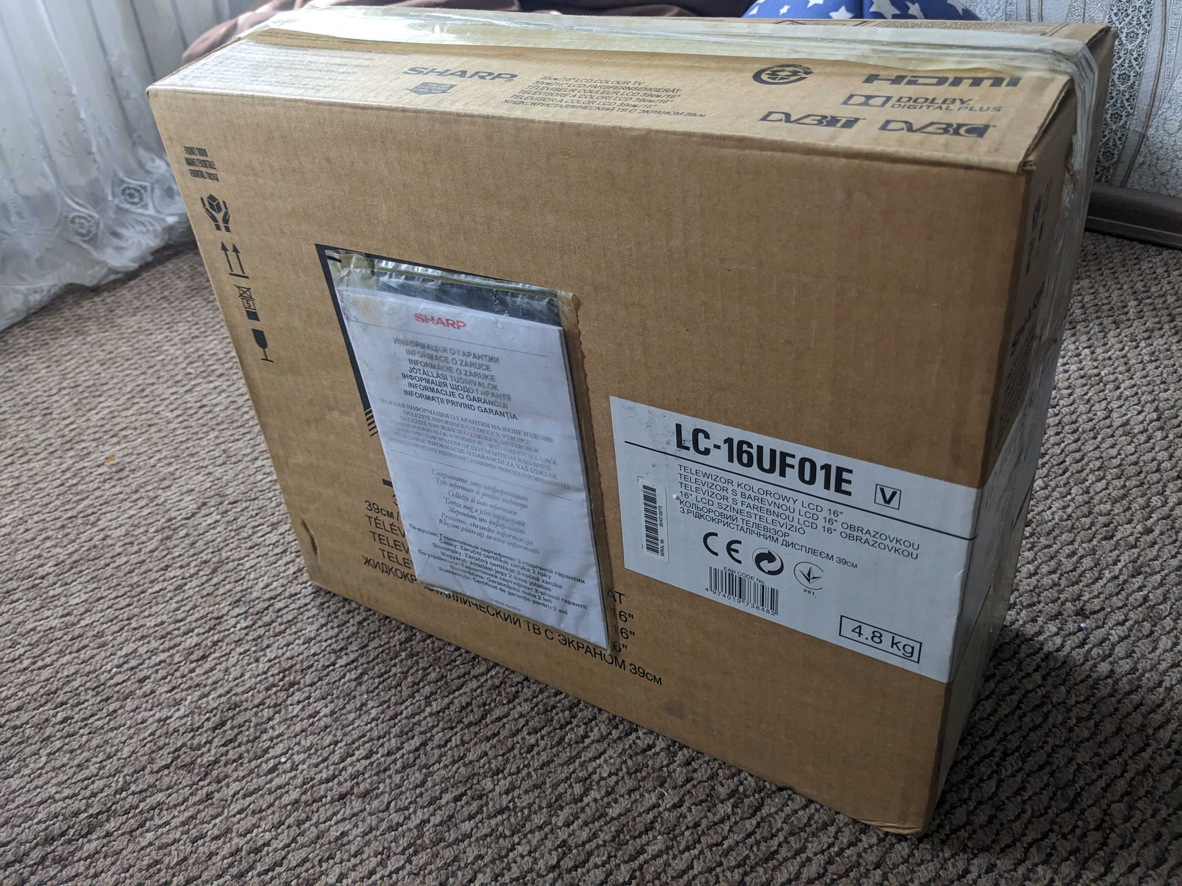Телевизор SHARP 16'' (39см) HDMI USB  модель - LC-16UF01E