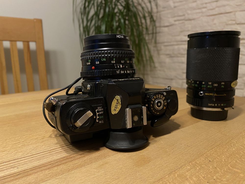 Minolta XG-2 - 50mm f1.7, 35-140mm f3.8-5.3, datownik, zestaw !