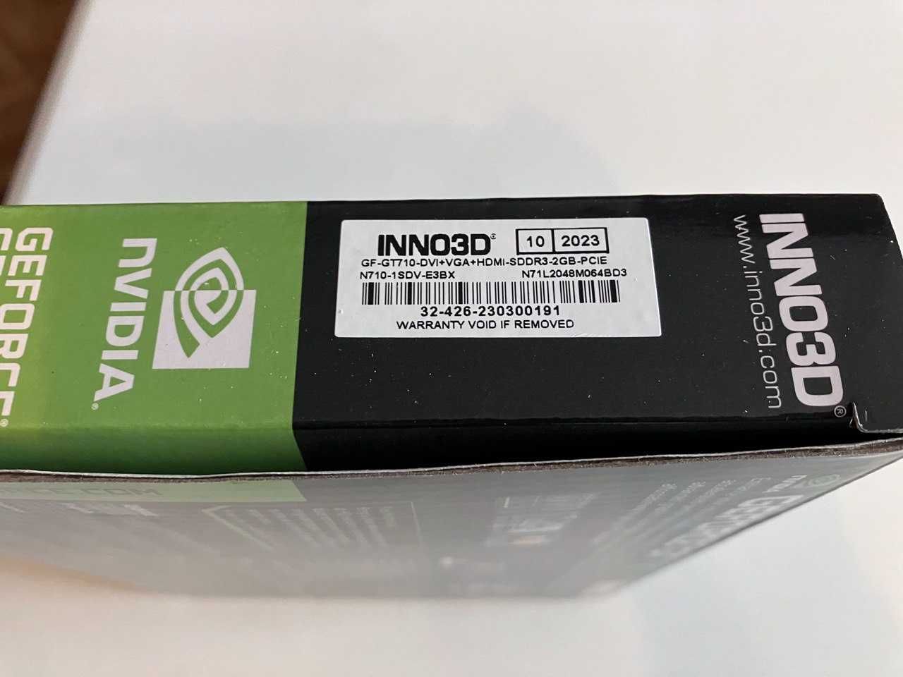 Karta graficzna INNO3D GeF GT710 2GB SDDR5 nowa na gwarancji