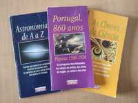 Livros bolso temas diversos: Astronomia, História e Ciência pack 3