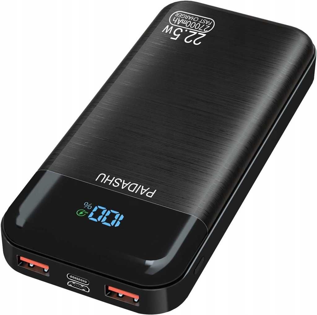 Powerbank 27000MAH paIdashu 22.5W szybkie ładowanie 3X USB