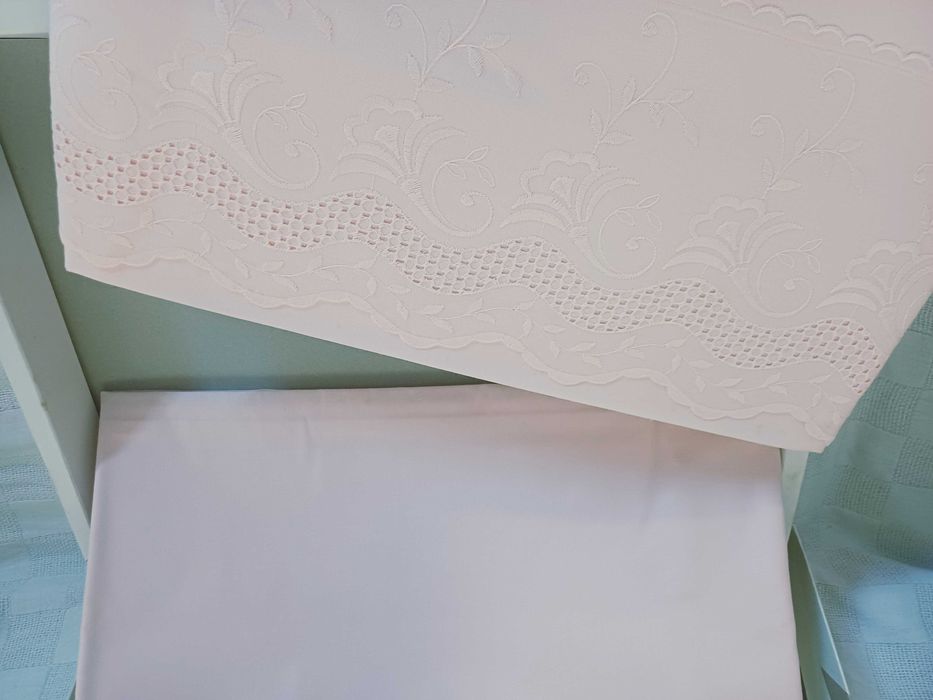 Conjunto lençóis bordados