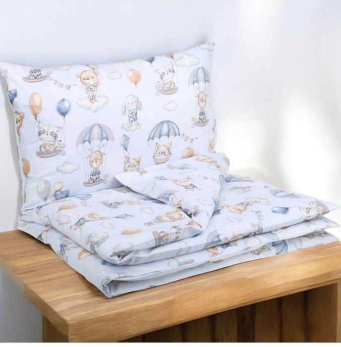 Nowa dziecięca pościel do łóżeczka Latające zwierzęta