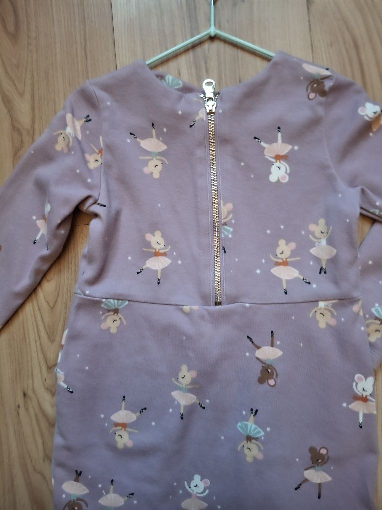 Sukienka h&M tańczące myszki 98-104