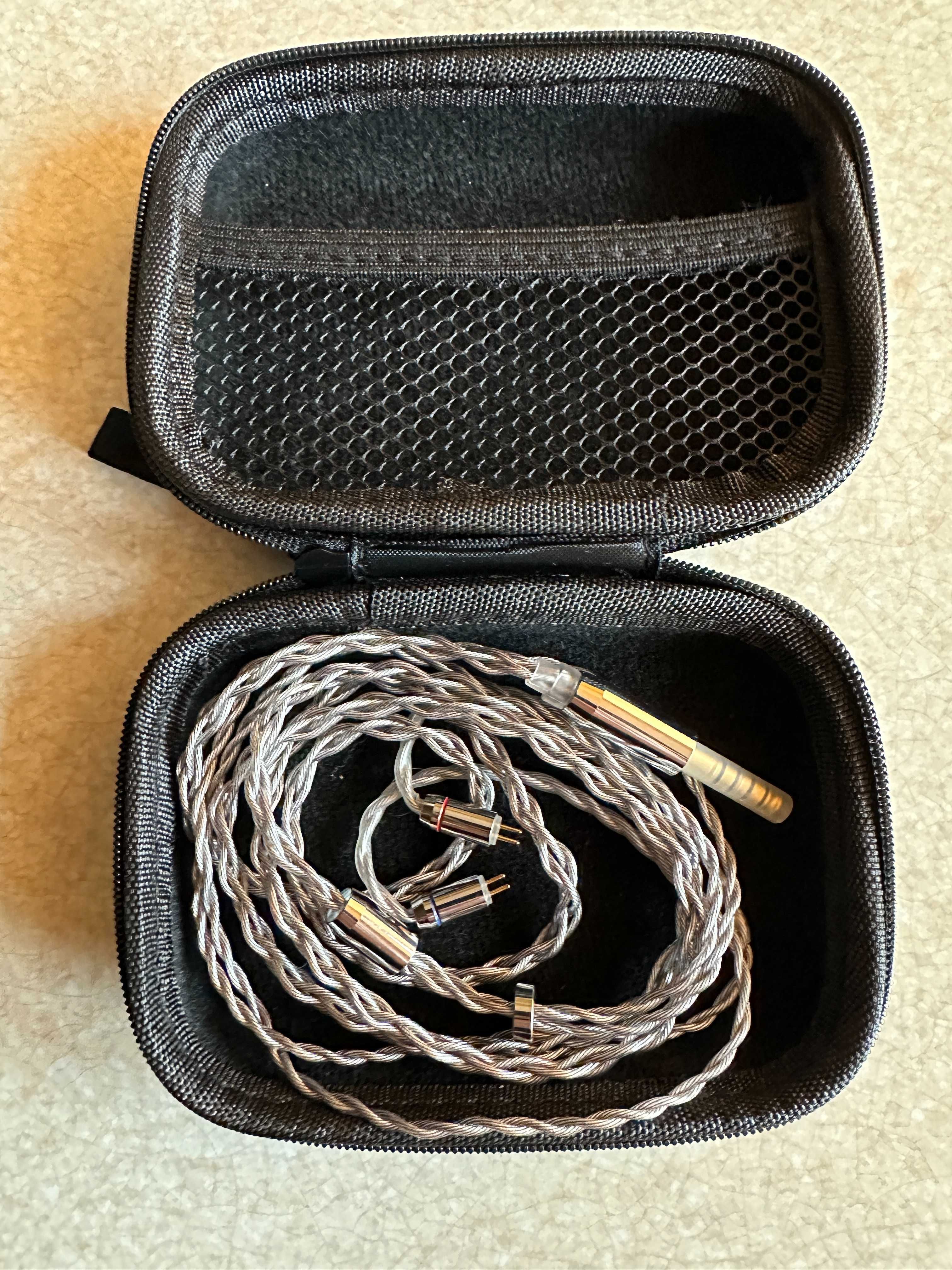 Кабель для навушників XINHS срібний графеновий 4,4 мм Normal 2PIN