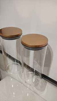 Pojemniki szklane dwie sztuki