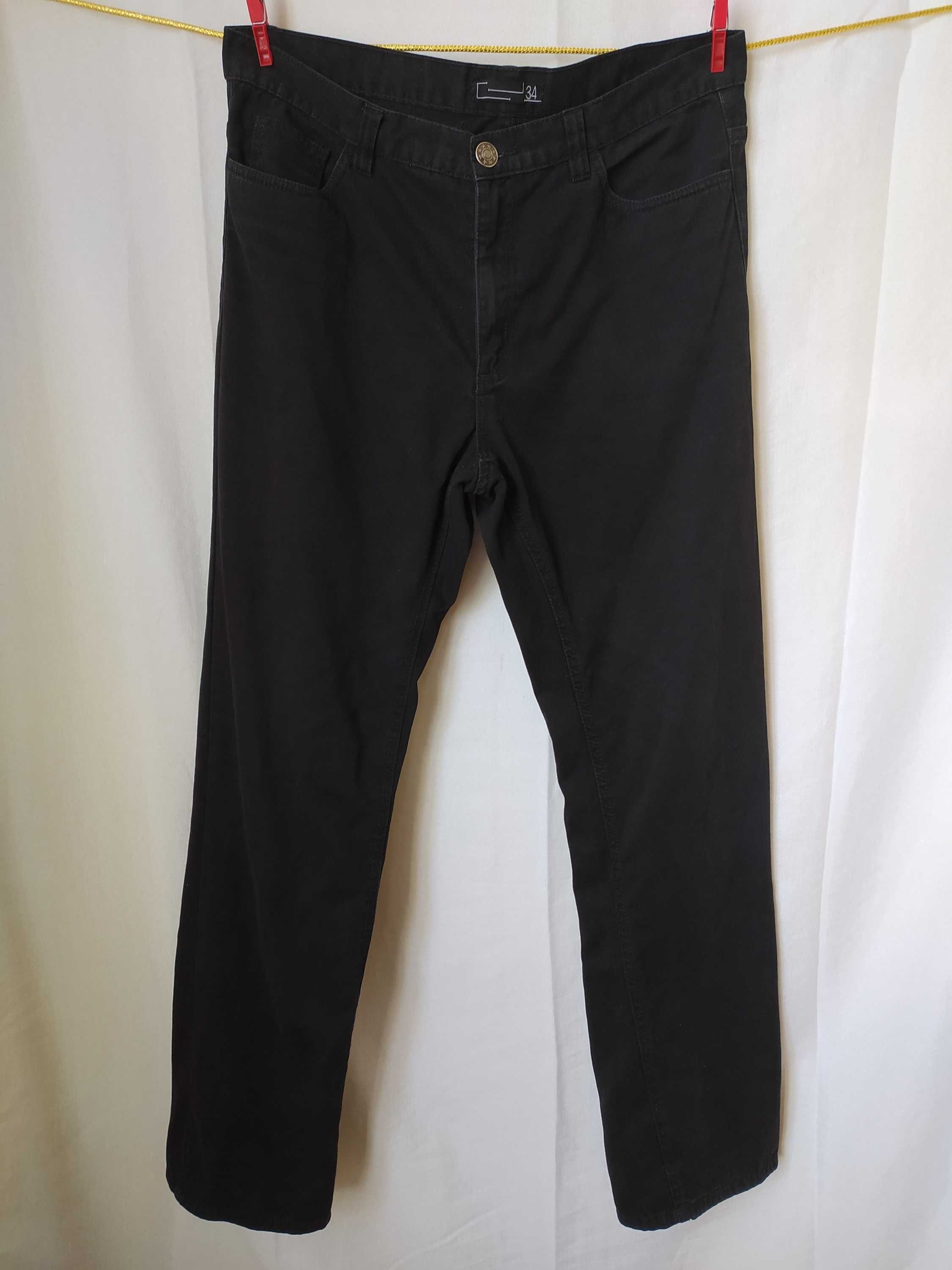 Czarne spodnie męskie 34  pas 90 cm