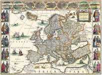 Mapa Europy Vintage