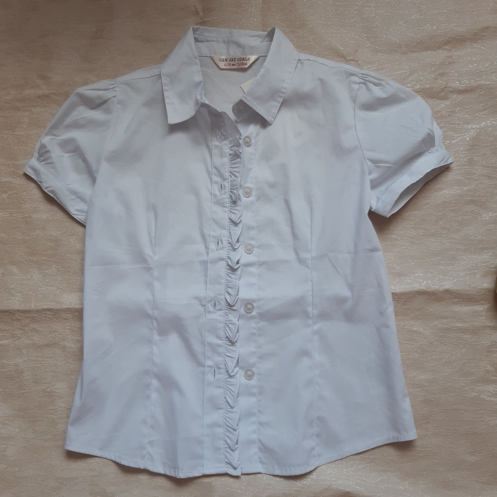 Нова біла блузка сорочка 6- 8 років 122- 128 Глогія джинс