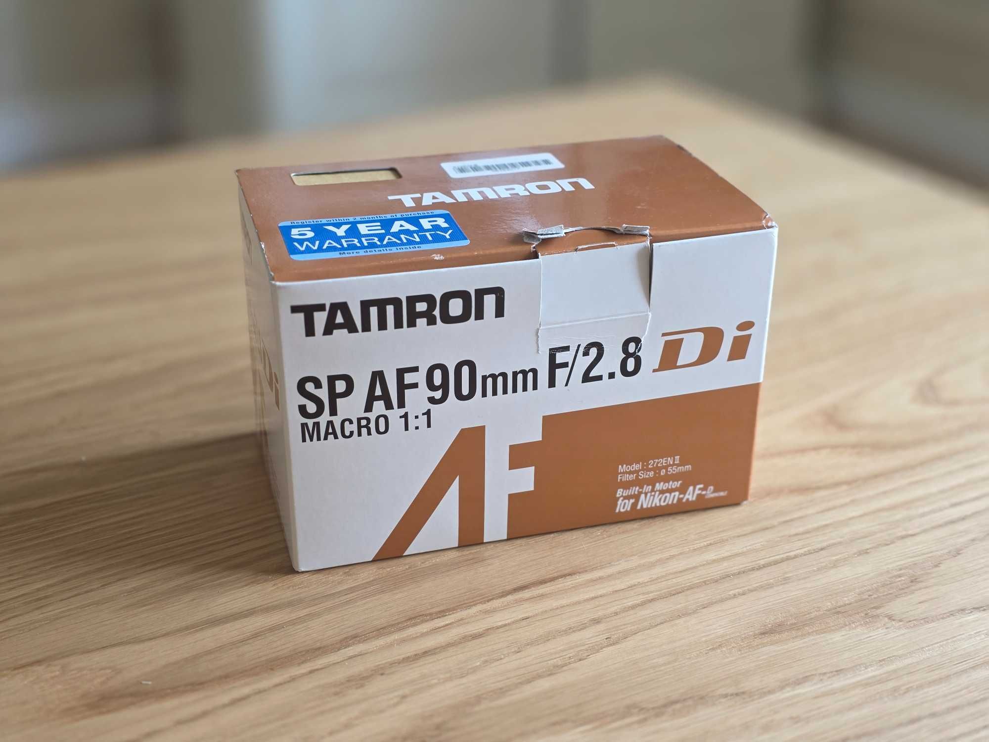 Tamron AF SP DI 90 mm F2.8 macro 1:1 makro Nikon, jak nowy silnik