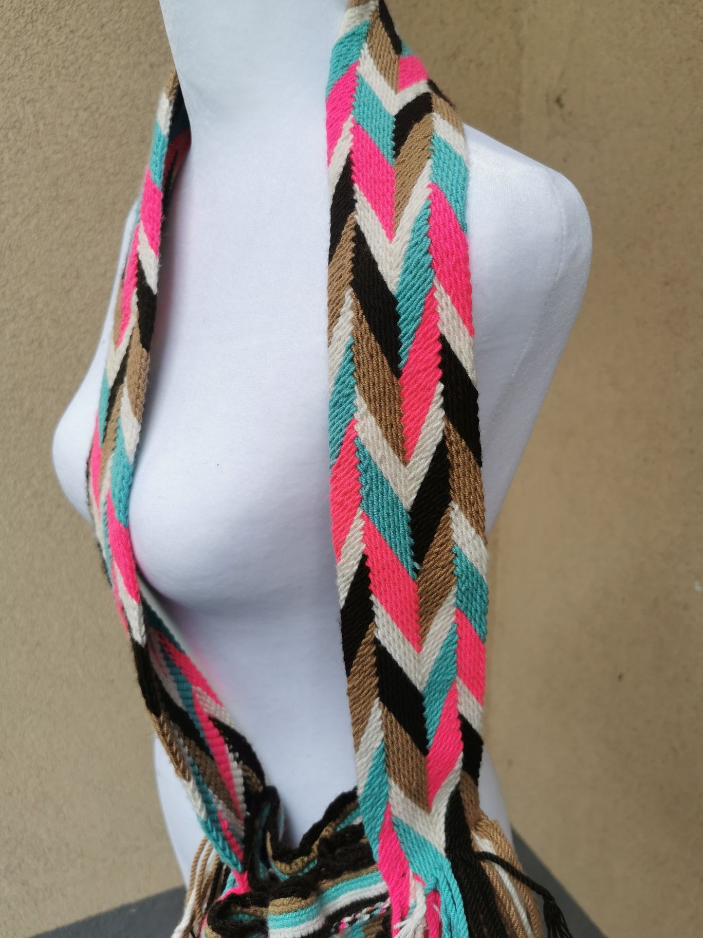 Worek torebka Wayuu z Kolumbii pleciona ręcznie boho nowa
